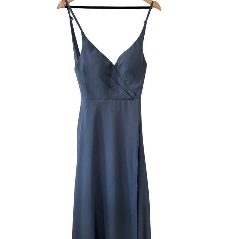 Azazie Strapless Midnight Blue Dress